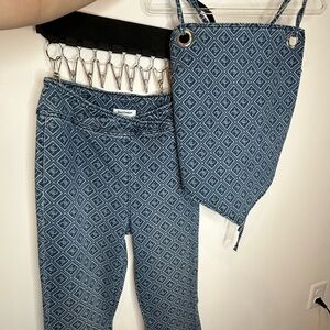 Juicy Couture Blue Geometric Boot Cut Jeans